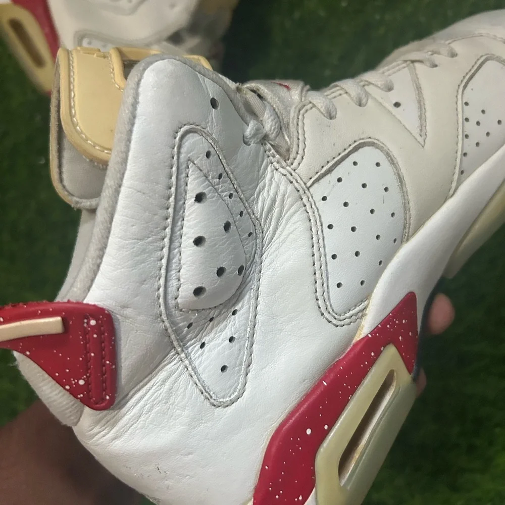 Air Jordan 6 Red Oreo Size 7Y GS White Red Used No Box